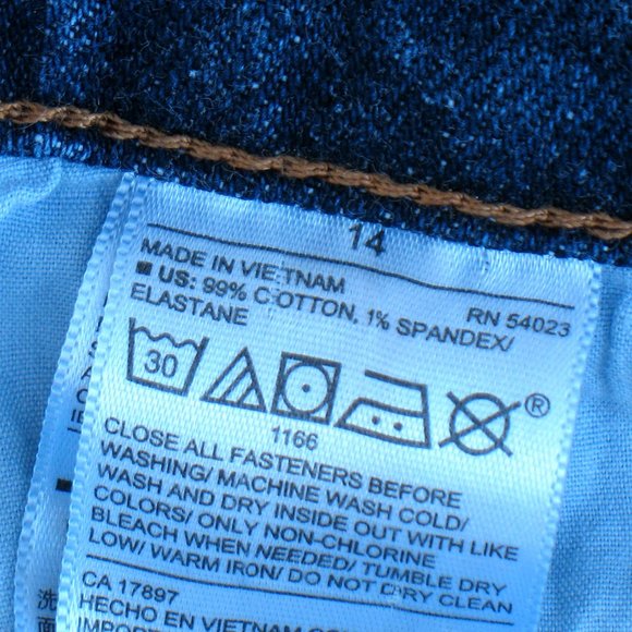 Old Navy Boyfriend Dark Wash Stretch Sz 14 - Picture 4 of 5